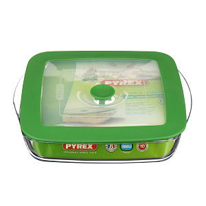 Квадратная форма для запекания с крышкой Pyrex 4 в 1, 25x22x5 см, 1.7л 000000000001142225