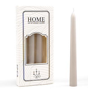 Набор свечей 4шт 20х1,9см айвори 000000000001216427