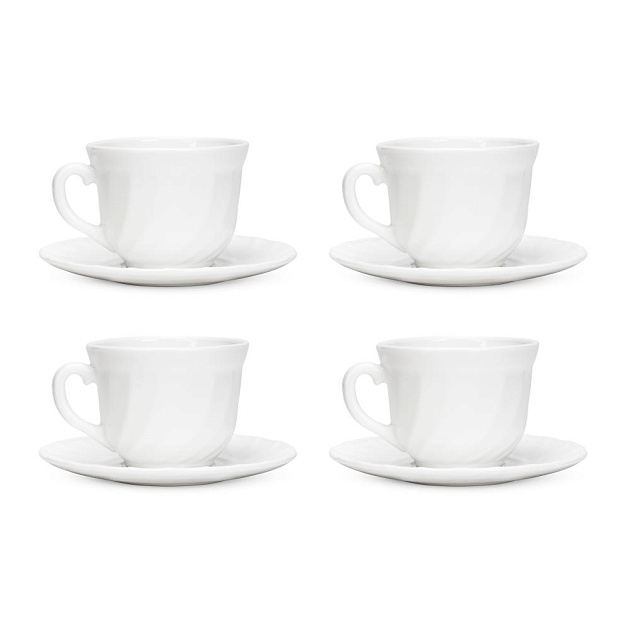 Набор кофейный 8 предметов FORA (чашка 190мл-4шт/блюдце 13,8см-4шт) W-8Z 000000000001223453