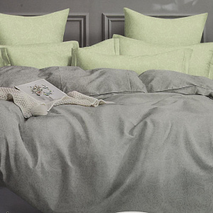 Комплект постельного белья 1,5-спальный LOVE STORY простынь 150х215см пододеяльник 145х215см наволочки 70х70см-2шт желтый/серый 100% полиэстер 000000000001209043