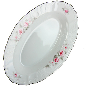 Овальное блюдо Бледные Розы Люкс Хауз, 24 см 000000000001002736
