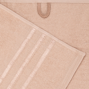 Набор полотенец4шт50х90/70х130смСОФТИбордюр3полоски темно-серый/персиковыйХлопок 000000000001219590