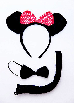 Маскарадный набор Минни (галстук, ободок, хвостик) (полиэстер) / 25х1,5х20см арт.78184 000000000001179765