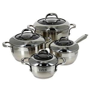 Набор посуды 8 предметов TALLER (5л/2,8л/900мл/1,4л) TR-1027 000000000001006205