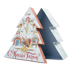 Коробка Заснеженные куранты 21х19х8,5см 78480 000000000001179752