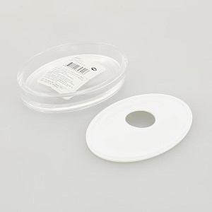 Мыльница DE'NASTIA овал двойной белый пластик 000000000001207109