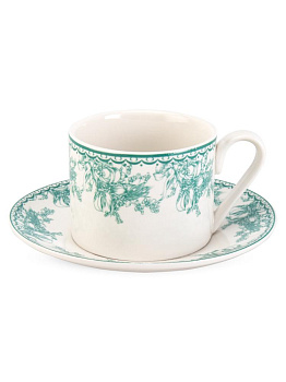 Пара чайная 220мл Цветы-2 подарочная упаковка фарфор 000000000001228620