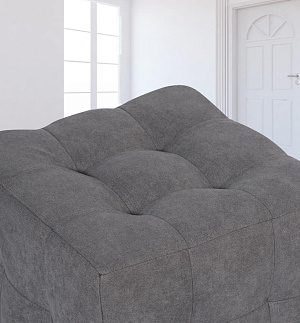 Пуф 40х40х42см DREAMBAG Лотос серый велюр 000000000001211374