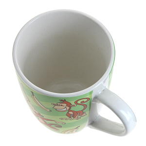 Кружка Веселые обезьянки Коралл, 340мл 000000000001133301