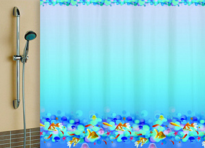 Штора для ванной V-Line, 180х180 см, полиэстер 000000000001022718