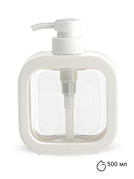 Диспенсер для мыла 500мл белый полипропилен 000000000001226466