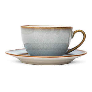 Пара чайная 240мл/блюдце голубой керамика 000000000001222961