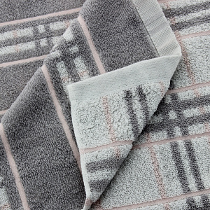 Полотенце Клетка DE'NASTIA 70х130см серый 100%Хлопок T000041 000000000001104394