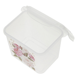 Контейнер 900мл БЫТПЛАСТ Super Lock для СВЧ с декором бесцветный пластик 000000000001177016