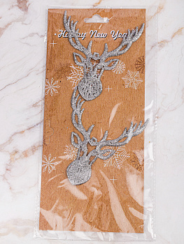 Декоративное украшение Олень 9,5х9,5см 2шт MANDARIN полистирол 000000000001209329