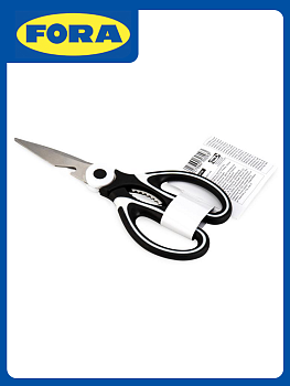 Ножницы кухонные 20х9см FORA нержавеющая сталь/полипропилен 000000000001227799