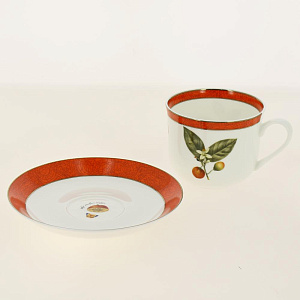 Чайная пара Стейчкол костяной фарфор 480мл, Дыхание Прованса Апельсин,КРС-753 000000000001193668