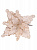 Новогоднее ёлочное украшение Бежевый цветок из полиэстера с креплением на клипсе из черного металла / 24х24х18,5см арт.80496 000000000001191227