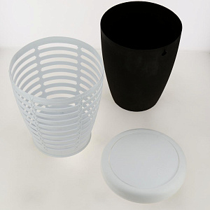 Урна с крышкой PALM коричневый пластик PRIMANOVA M-E21-01-10 000000000001201697