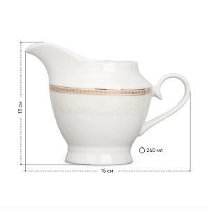 Молочник 260мл Stephanie с перламутром золото фарфор 000000000001219790