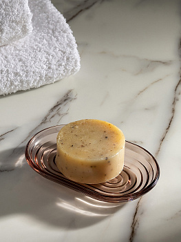 Мыльница 14x9x2см DE'NASTIA Barbara коричневый стекло 000000000001227004