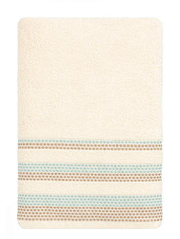 Набор махровых полотенец 2 шт 70x140см LUCKY бежевый/молочный хлопок 100% 000000000001216092