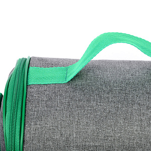 Термосумка-саквояж 22х24х17см внутренний слой ламинированый алюминий серый 000000000001212127