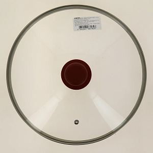 Крышка 28см FORA низкая металлическим ободом и ручкой стекло 000000000001186024