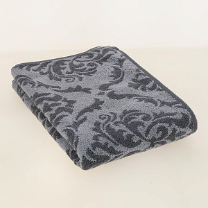 Махровое полотенце Изабелла 70*140 серое, Россия, 100% хлопок. Полотенца пестротканые, жаккардовые, 420 гр/кв.м 107990 000000000001196794