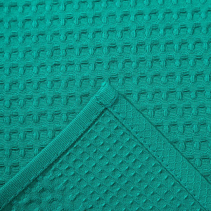 Полотенце "Доляна" зелёный 35х60см, 100% хлопок, крупная вафля, пл.220г/м2 4576492 000000000001200149