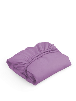 Проcтыня натяжная DE'NASTIA сатин 180x200+25см 100%Хлопок сирень C010761 000000000001192989