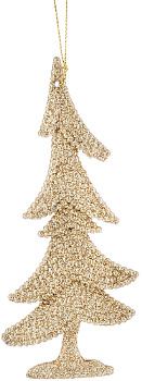 Елочное украшение Золотая елочка Magic Time, 15 см, полипропилен 000000000001132684