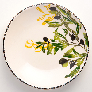 Тарелка суповая 19,5см CERA TALE Оливки глазурованная керамика 000000000001207954