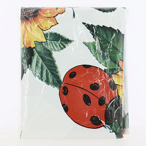 Клеенка столовая 1,28х25м FORA Божья коровка на тканевой основе красная пвх 000000000001176270