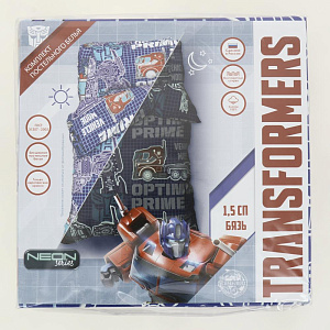 Комплект постельного белья 1,5-спальный Transformers Optimus Prime пододеяльник 143х215см простынь 150х214см наволочка 50х70см-1шт бязь хлопок 000000000001208896