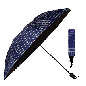 Зонтик женский 55см 8 спиц полуавтоматический Клетка микс 000000000001216487