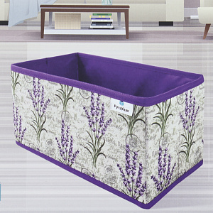 Коробка для хранения 30x15x15см РУТАУПАК ЛАВАНДА без крышки ткань 000000000001211987