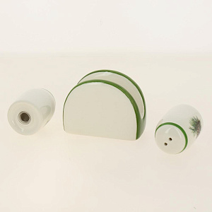 Набор соль+перец+салфетница 1/3 п/упУтро в сосновом лесу,ZFC049-30 000000000001193112