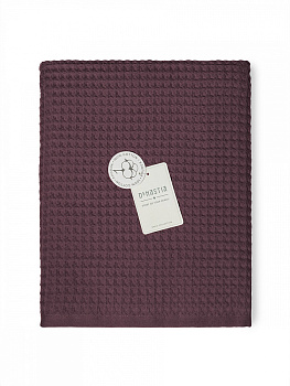 Полотенце вафельное 90x150см DE'NASTIA для бани/сауны 300гр марсала хлопок 000000000001228548