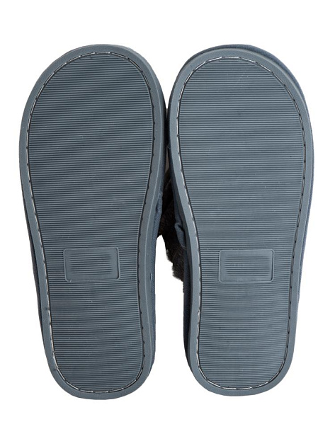 Тапочки домашние 36-37 женские плюшевые серый полиэстер/ТПР 000000000001228818