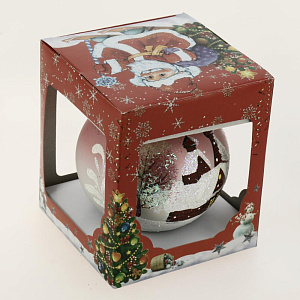 Декоративное украшение 10см Шар 5 БИРЮСИНКА Восход стекло 000000000001179995