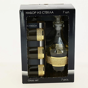 ЗОЛОТОЙ КАРАТ Набор Графин+6 стопок с узором KAV22-1160/837/S 000000000001190675