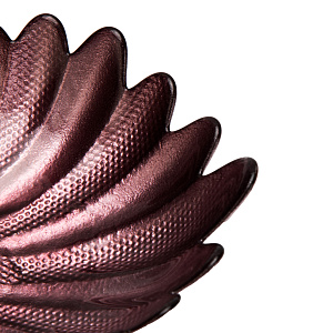 Ваза-конфетница 14см GLASSCOM Ракушка Purple стекло 000000000001219183