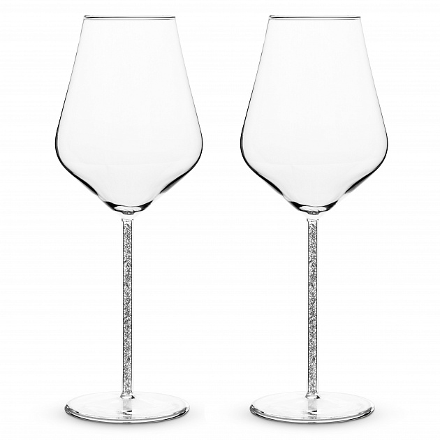 Набор бокалов для красного вина 2шт 450мл CRISTELLE ножка с кристаллами стекло 000000000001217975
