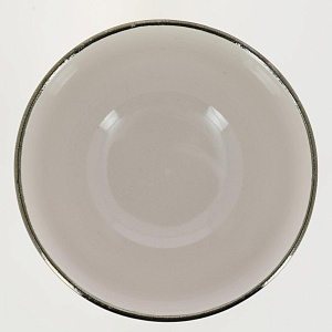 Салатник 13,6см/600мл LUCKY Точки металлическая кайма бежевый керамика 000000000001211239