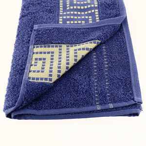 Полотенце 50х90см CLEANELLY Грэко махровое плотность 460 гр/м синий 100% хлопок ПЦ2601-4346,19-3964 000000000001198622