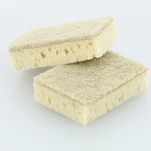 Губки для мытья посуды 2шт YORK ЭКО Натурал поролон 000000000001210202