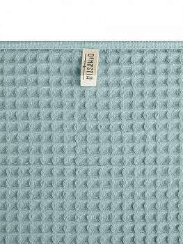 Полотенце вафельное 70x140см DE'NASTIA для бани/сауны 300гр голубой хлопок 000000000001228553