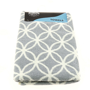 Полотенце 48х90см ПОСУДА ЦЕНТР махровое серый хлопок 000000000001189143