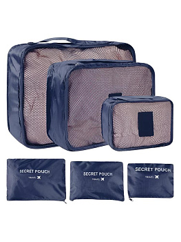 Сумка дорожная(органайзер) 6шт синий полиэстер 000000000001226496